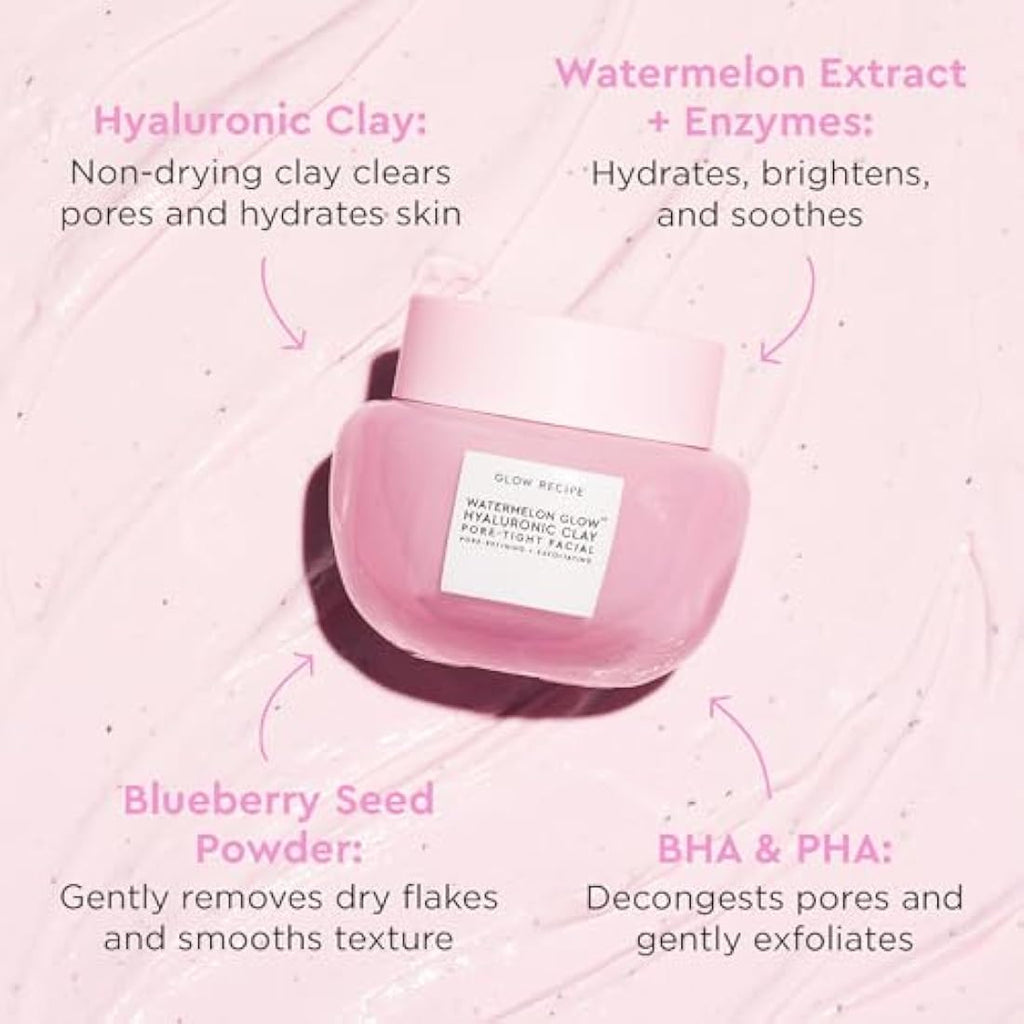 Glow Recipe Watermelon Glow Hyaluronic Clay Pore-Tight Facial - 60ml