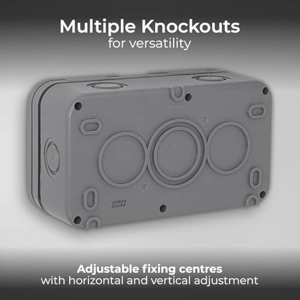 BG Electrical Outdoor Power Socket & Switch | IP55 Weatherproof | WPB21