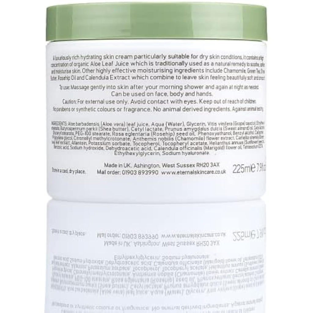 Eternal Skincare Aloe Vera Moisturiser | Fragrance Free Face & Body Cream