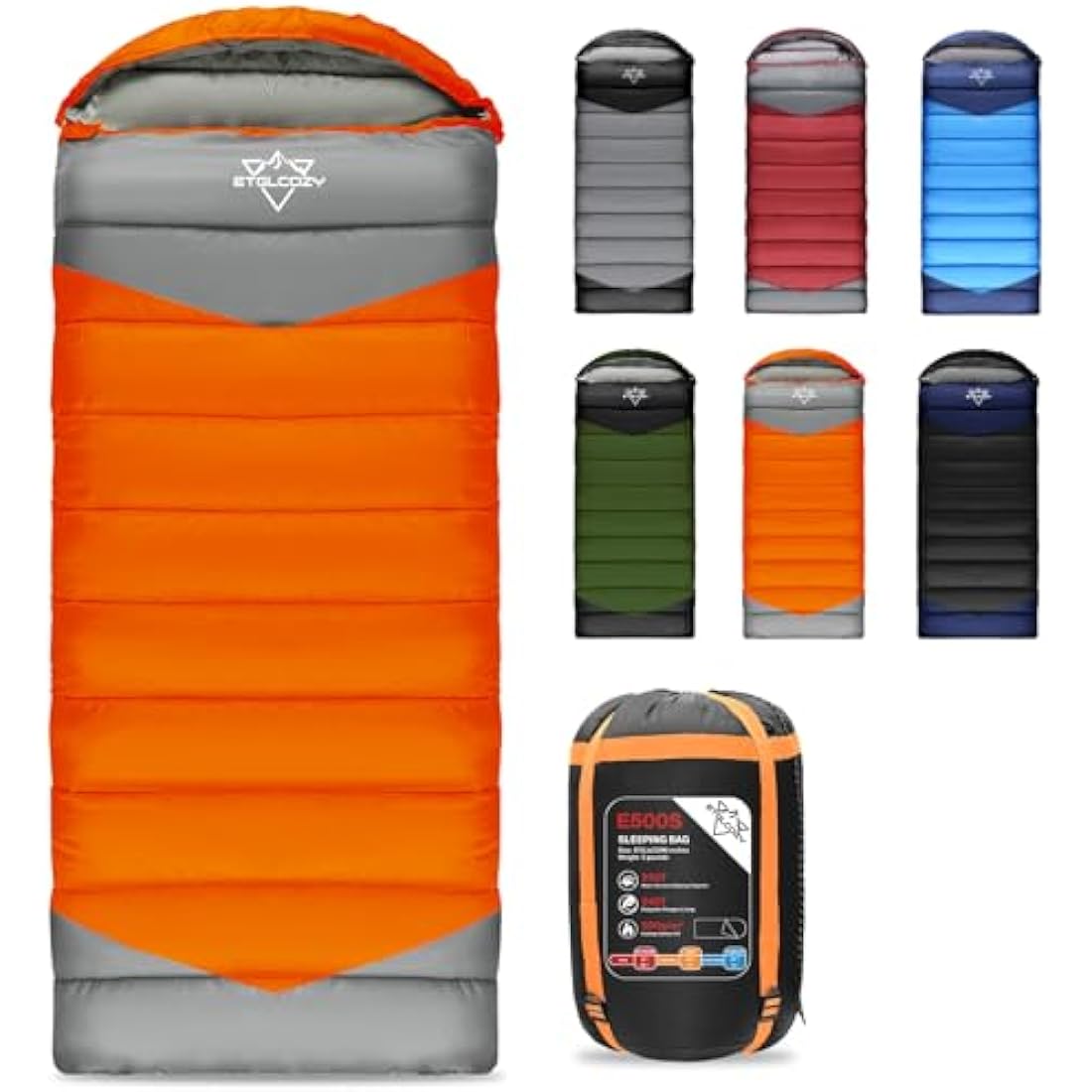 ETGLCOZY XL Sleeping Bag | 4-Season Cold Weather Camping with Compression Sack