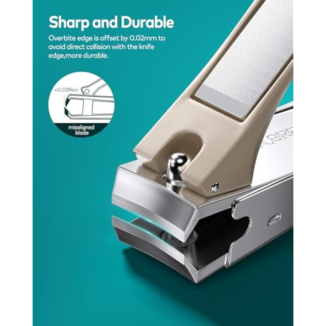 MR.GREEN 3pcs Stainless Steel Nail Clipper Set with Catcher & Case
