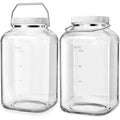 Absovetu 2 Pack Large 5.7L Glass Storage Jars with Airtight Lids