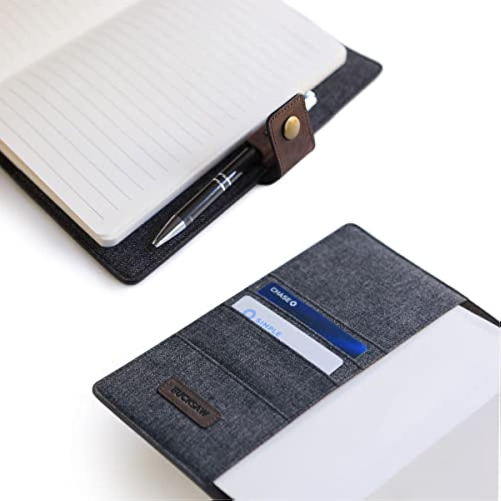 Bucksaw Full Grain Leather Refillable A5 Journal Cover with Pen Loop