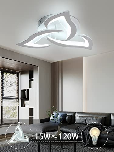 KAUCQI Modern Petal LED Ceiling Light | 56cm 15W 6000K Kids Room Lamp