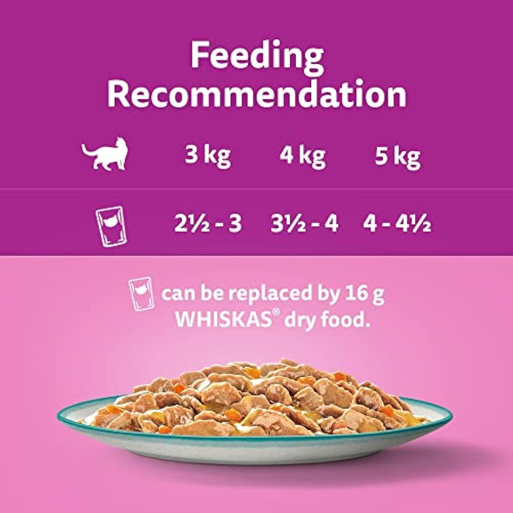 Whiskas Tasty Mix Catch of the Day Wet Cat Food in Gravy - 48 Pouches