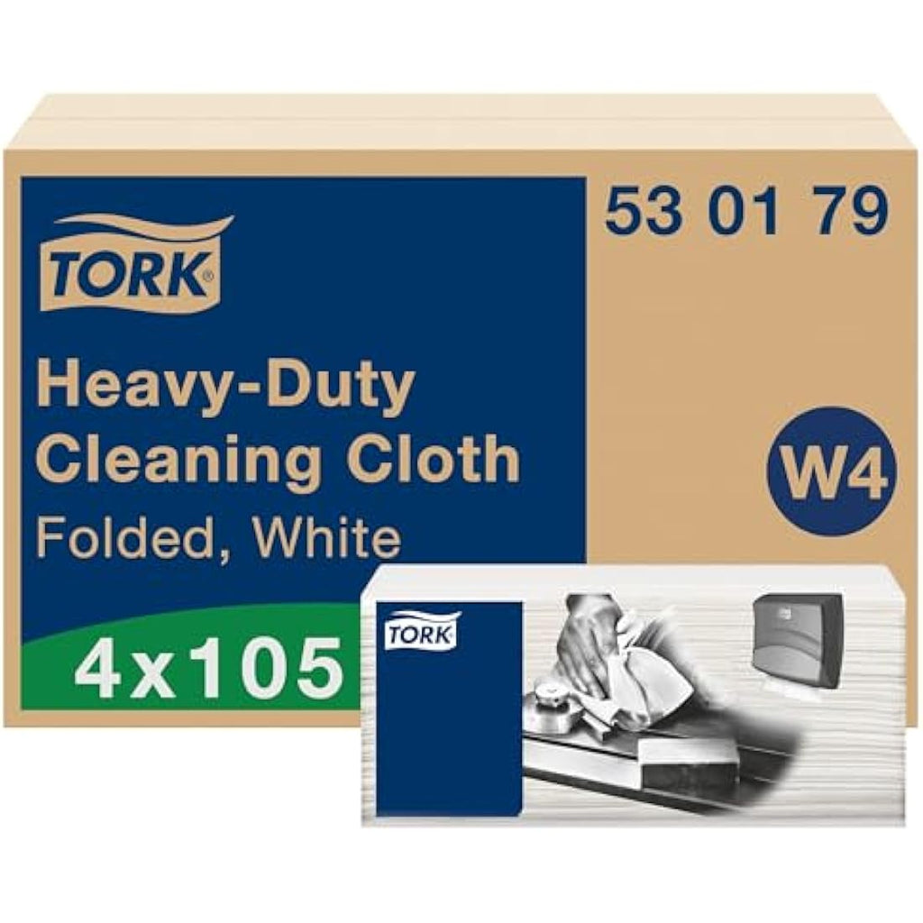 Tork Heavy-Duty Cleaning Cloths - White W4 Multipurpose - 420 Count