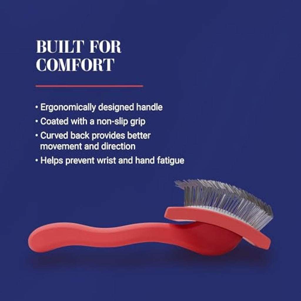 Chris Christensen Big G Slicker Brush – Large Coral Dog Grooming Tool