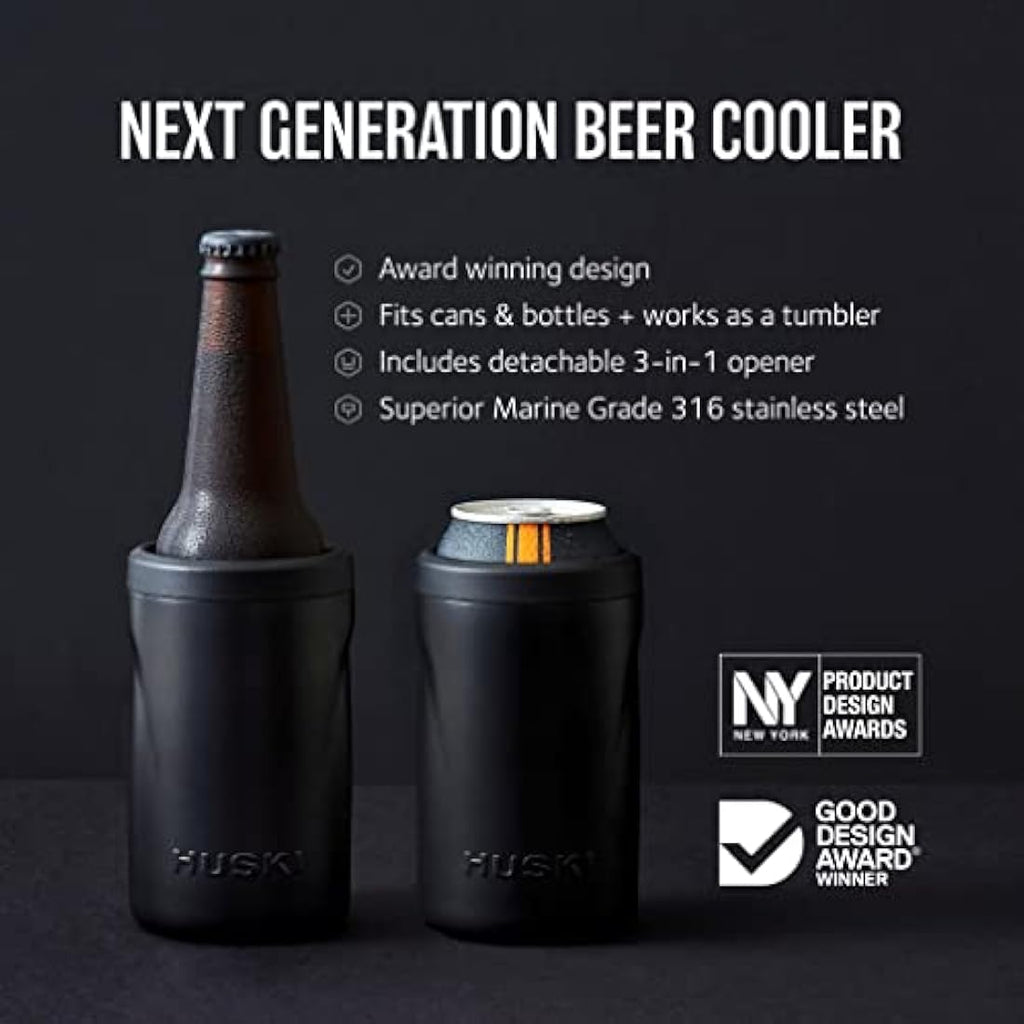 Huski Beer Cooler 2.0 – Triple Insulated Stainless Steel Can Holder
