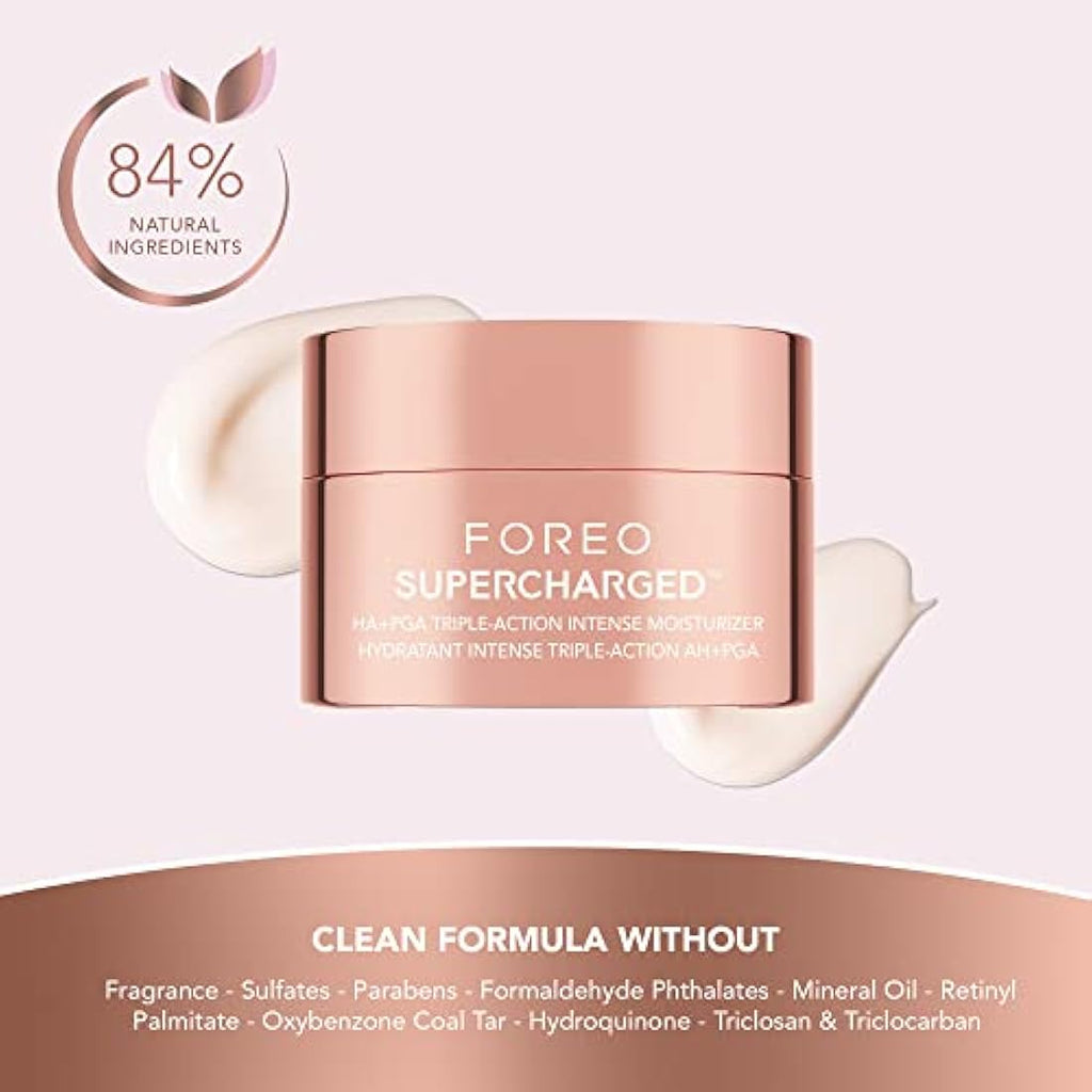 FOREO SUPERCHARGED Triple Action Face Moisturiser - Hyaluronic Acid - 50ml