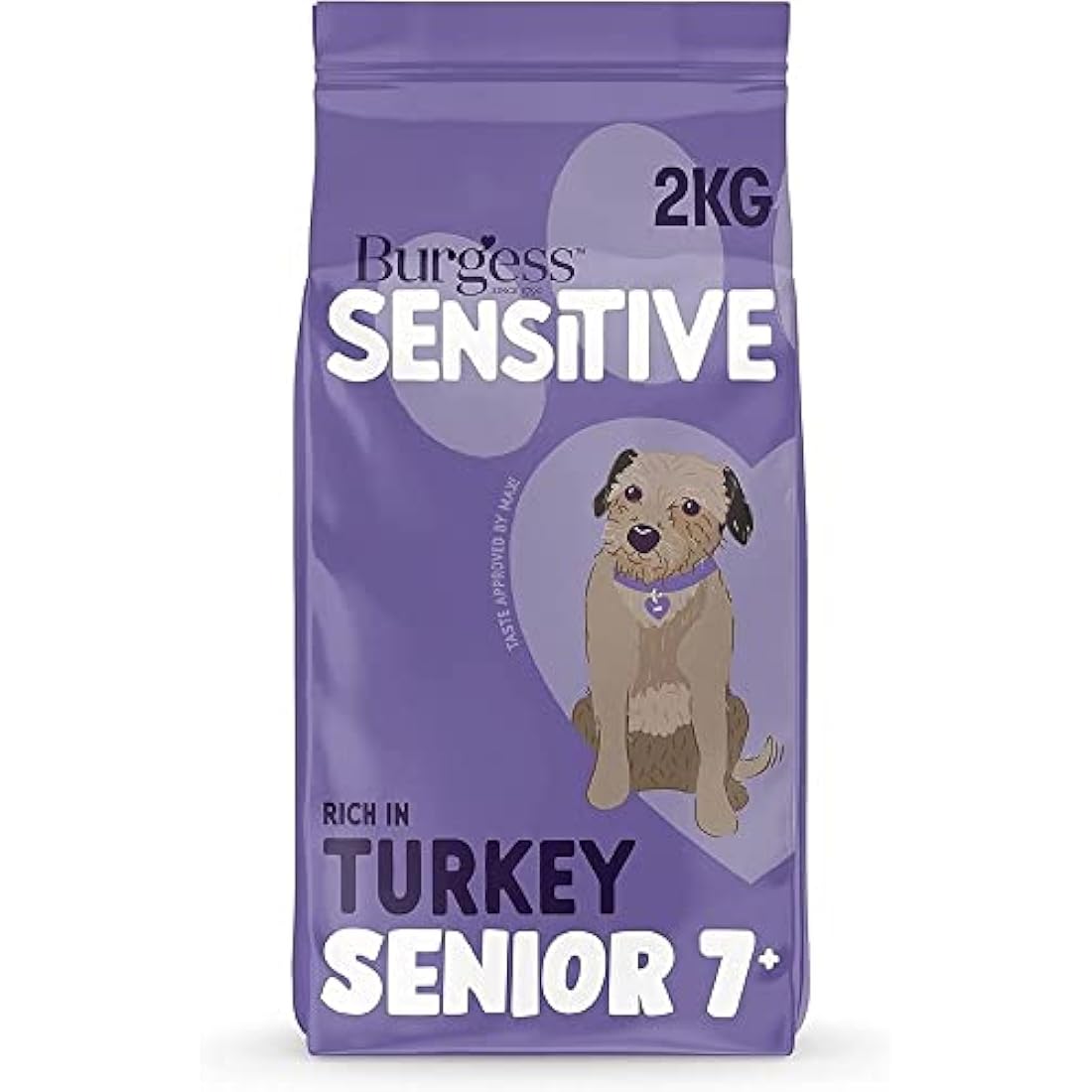 Burgess Sensitive Senior Dog Food | Rich in Turkey | 7+ Years, 2kg