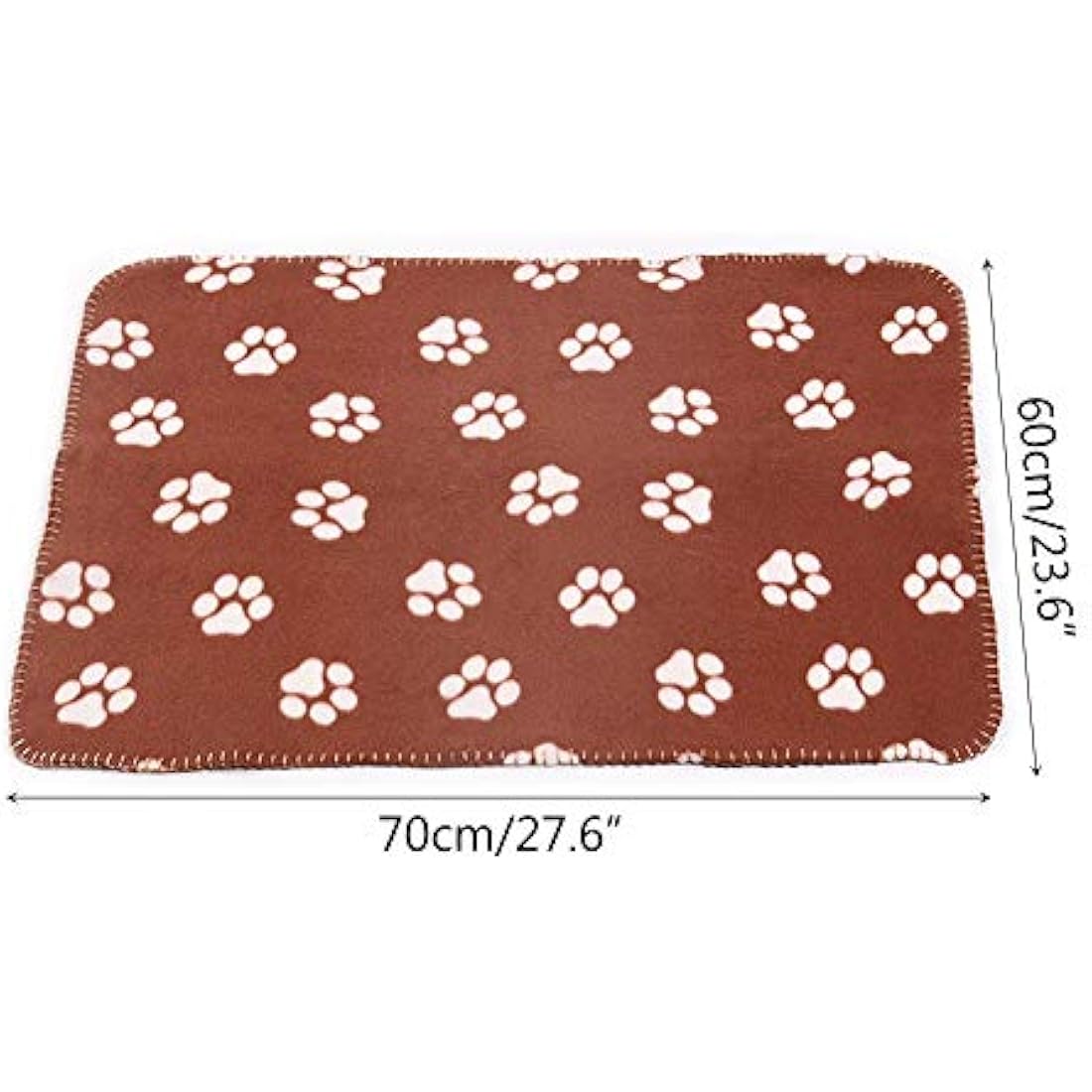Tifee 6-Pack Soft Plush Pet Blankets | Washable Paw Print Dog Mats