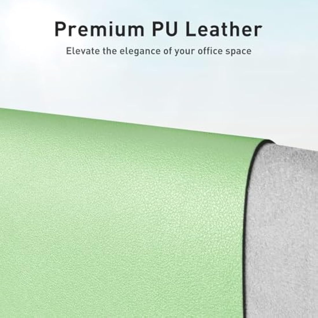 Aothia PU Leather Desk Mat – Waterproof Non-Slip Mouse Pad, Foam Green