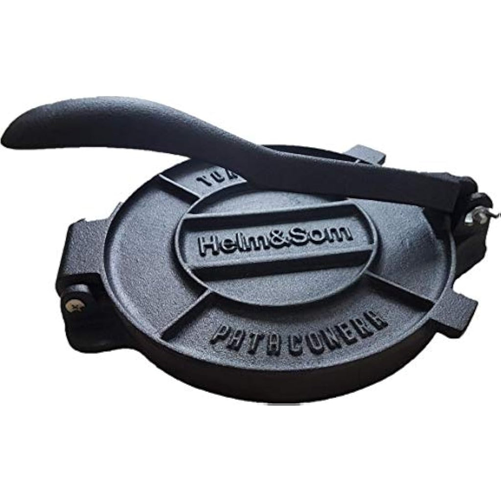 Helm & Som 8-Inch Cast Iron Tortilla Press with 100 Parchment Papers