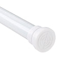Jolof Store White Shower Curtain Pole | No Drill Extendable 76-132cm