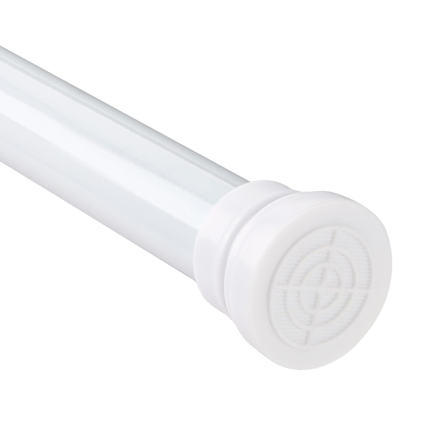 Jolof Store White Shower Curtain Pole | No Drill Extendable 76-132cm