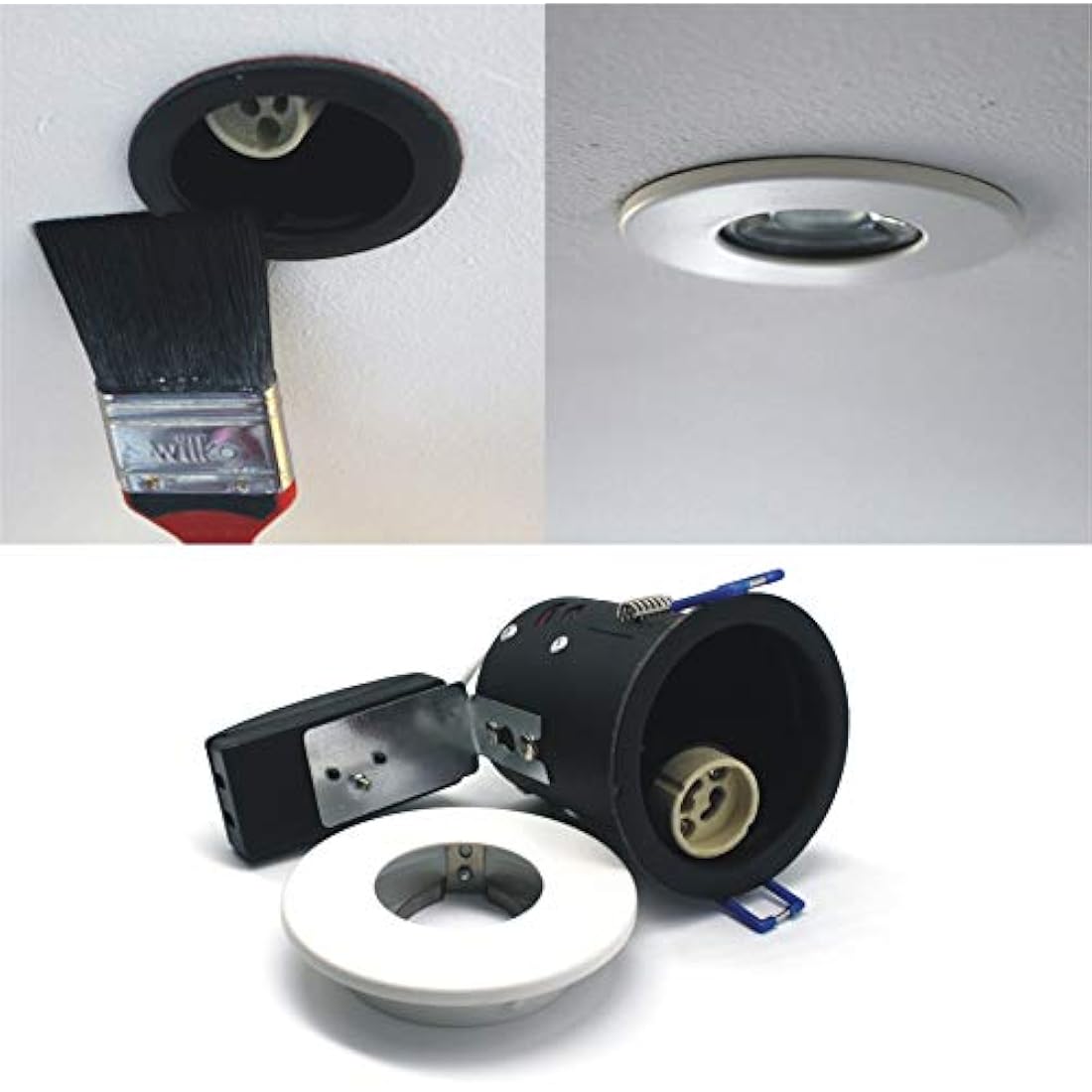 Sanlumia 10-Pack Fire Rated GU10 Recessed Downlights - White IP20