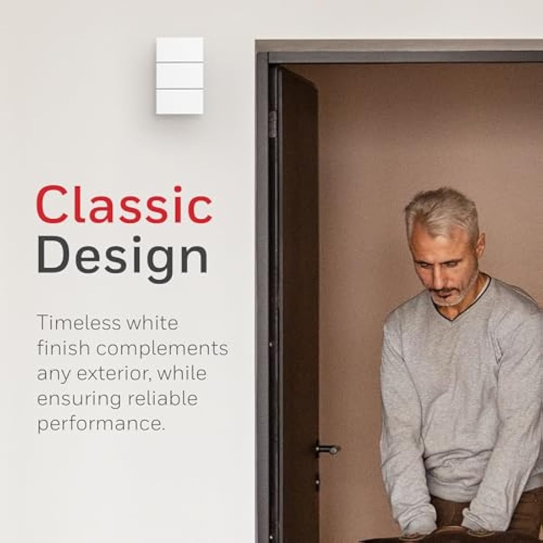 Honeywell Home D117 Classic Wired Doorbell Chime - White Finish