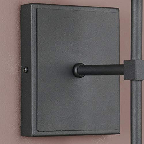 Yosoan Vintage Modern Wall Sconce with Linen Shade - Set of 2, Black