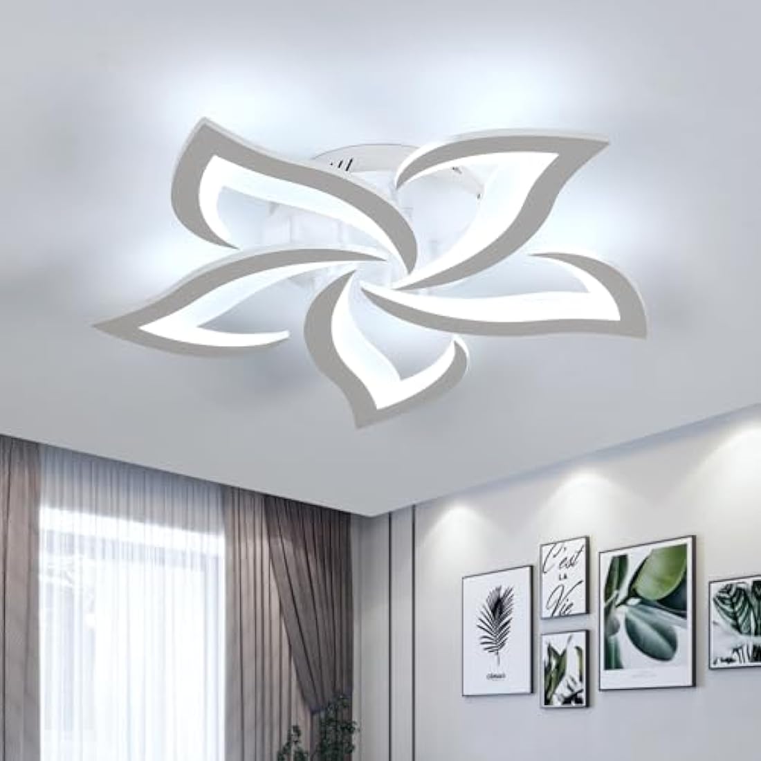 Dorlink 60W LED Flower Ceiling Light – Modern 5-Light Acrylic Fixture
