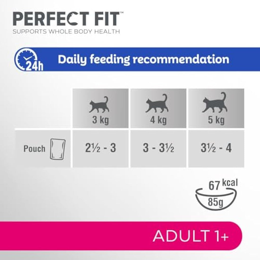 Perfect Fit Adult Wet Cat Food Mixed Selection in Sauce – 48 x 85g Pouches