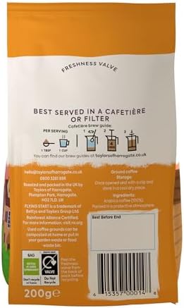Taylors of Harrogate Flying Start Ground Coffee - Dark Roast, 1.2kg Pack