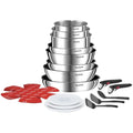 Tefal Ingenio 20-Piece Stackable Cookware Set | Stainless Steel Pans