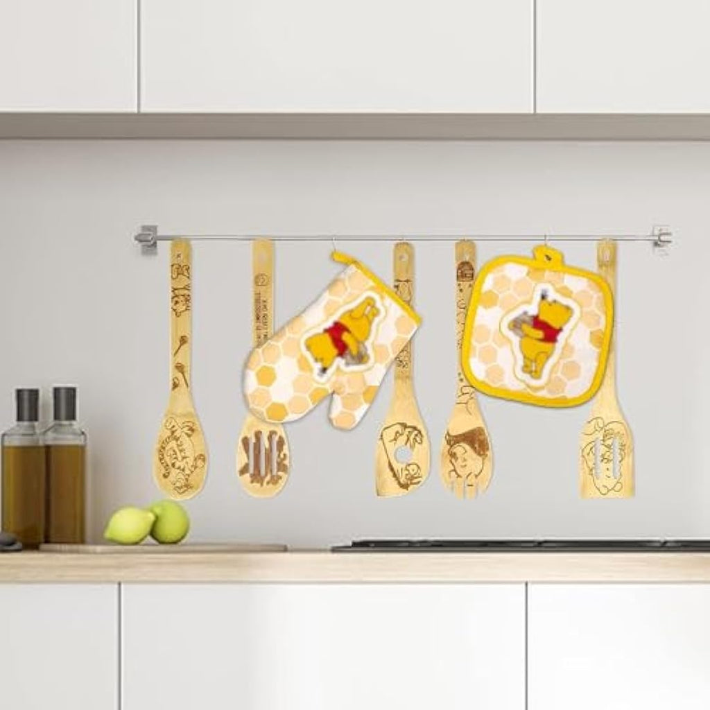 Bear Wooden Spoons for Cooking – 8-Piece Kitchen Utensils Set
