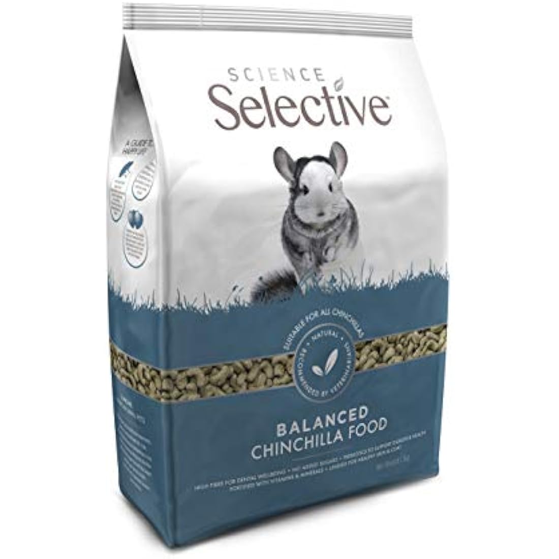Supreme Science Selective Chinchilla Food – High Fibre Diet, 1.5kg