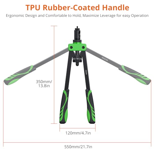 Proster 14" Heavy Duty Rivet Nut Tool Kit with 6 Mandrels & 150 Nuts