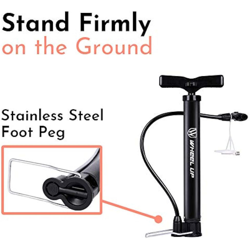 LETTON Portable Bike Floor Pump – 120PSI Presta & Schrader Mini Inflator