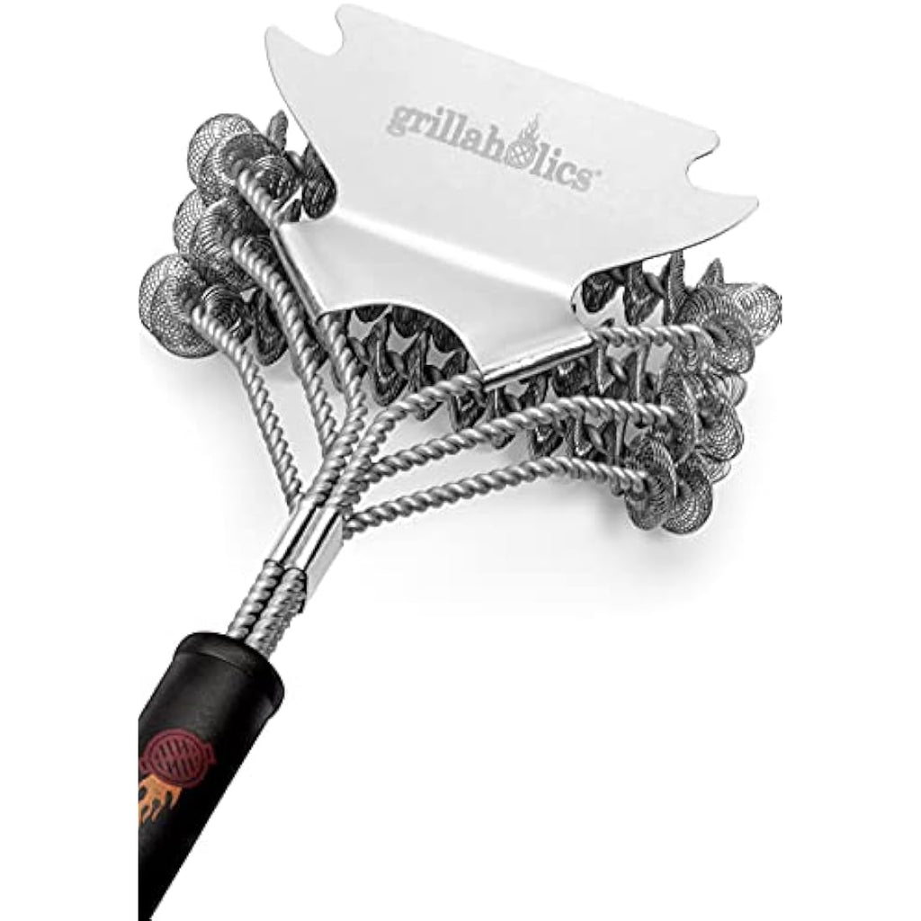 Grillaholics Bristle Free BBQ Brush – 18" Safe Grill Cleaning Tool