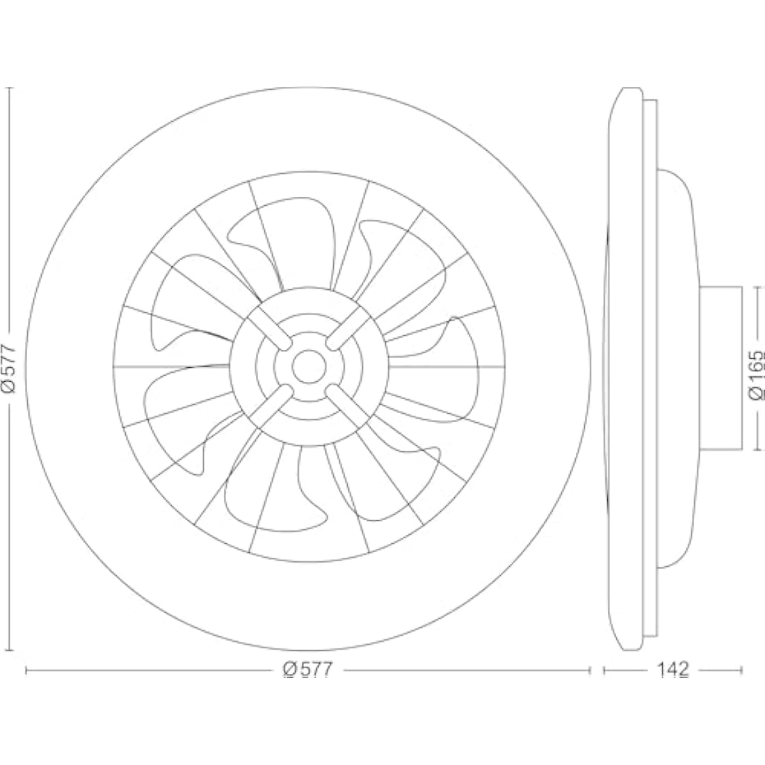 Philips LED Round Fan Light | 25W+60W Slim Ceiling Fan with Remote