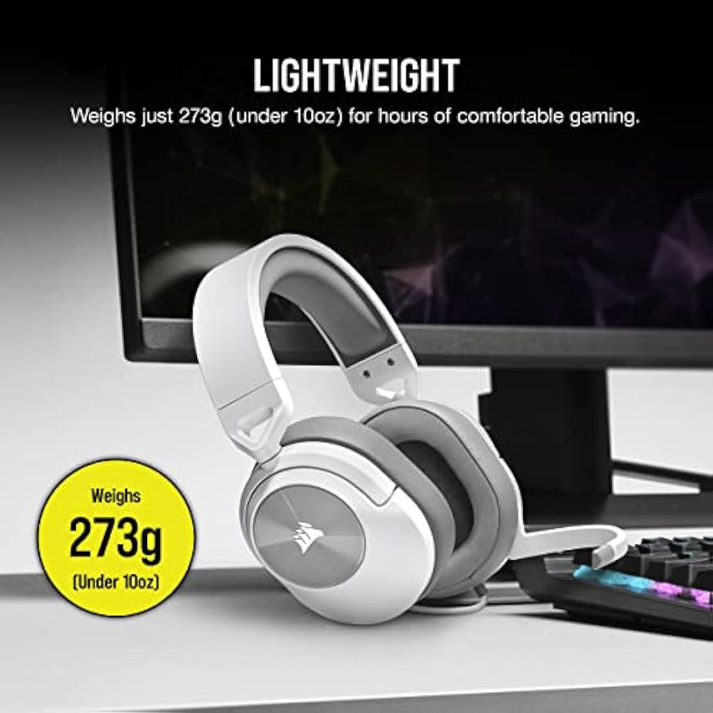 Corsair HS55 Stereo Wired Gaming Headset – Lightweight – White