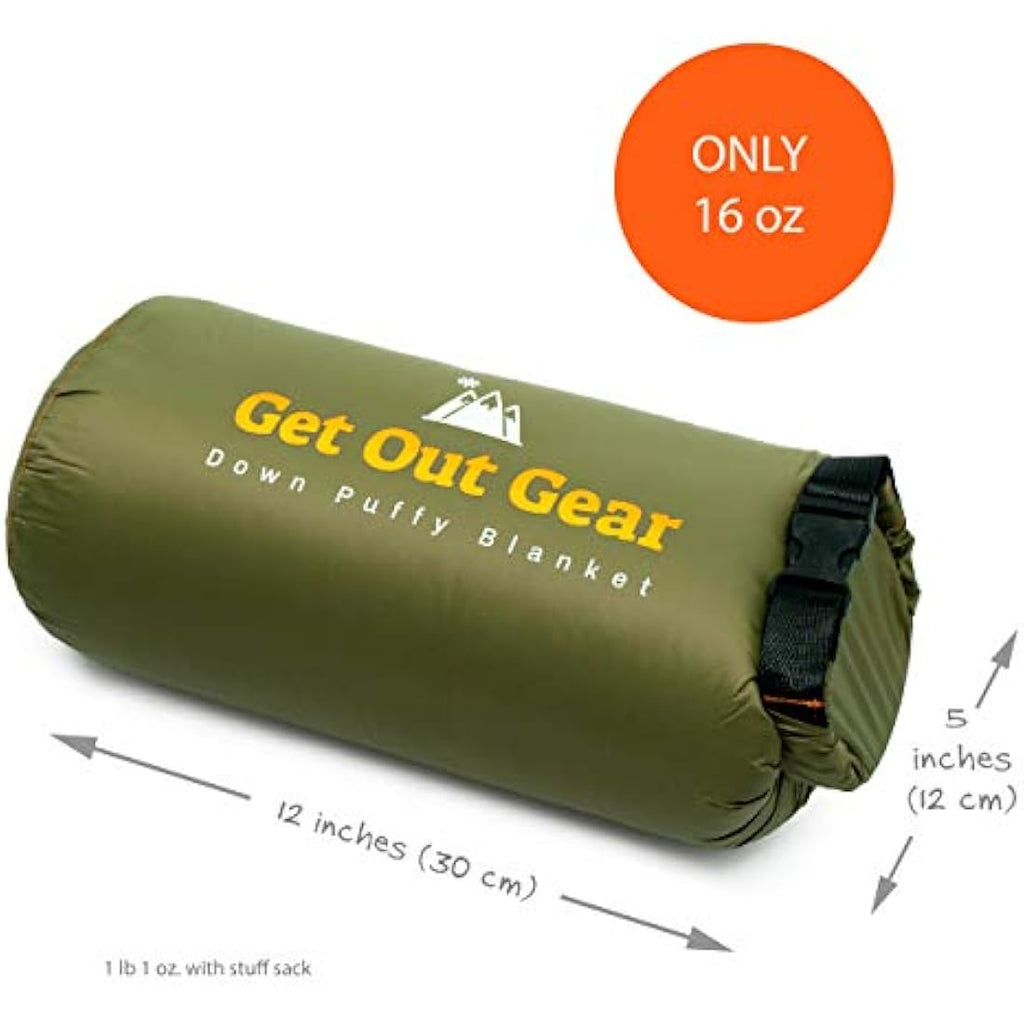 Get Out Gear Down Camping Blanket – 650 Fill Power Packable Quilt