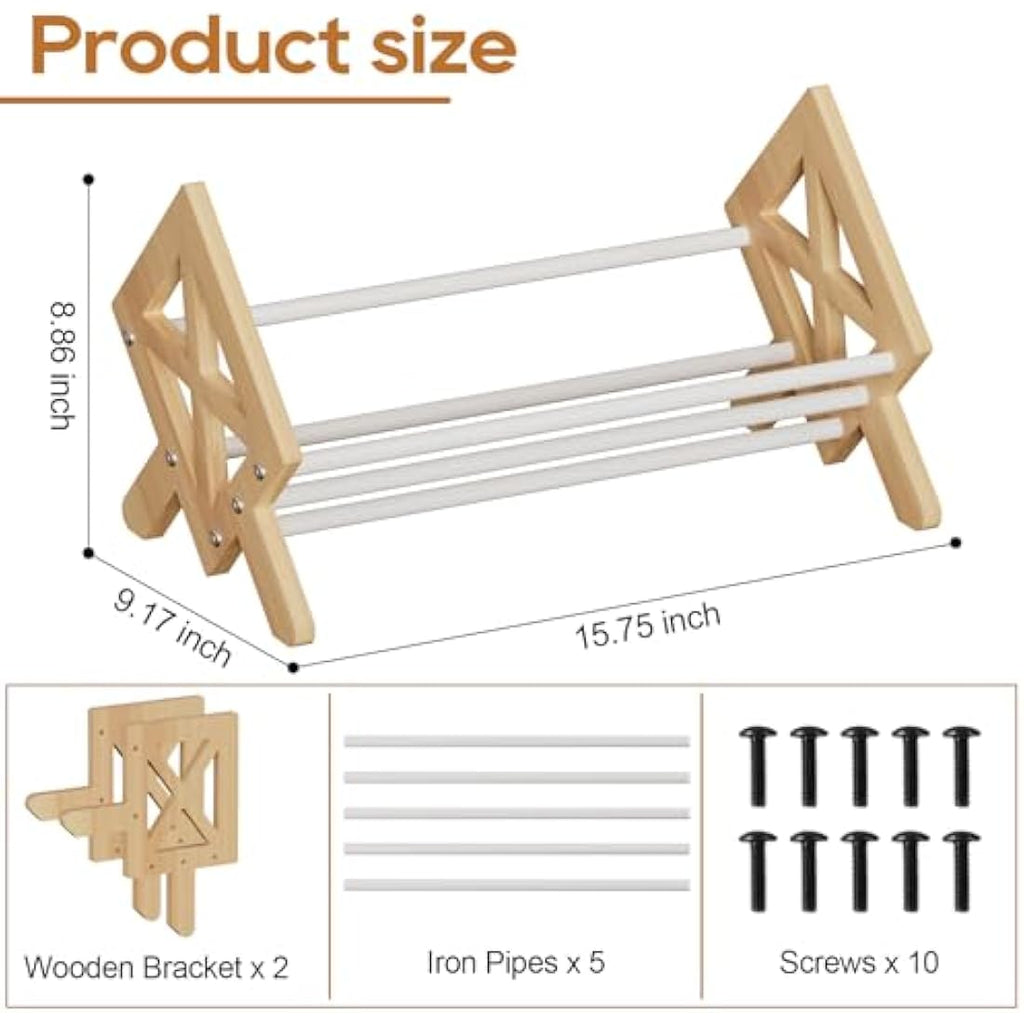 Oak Wood Desktop Bookshelf – V-Shaped Tilting Bookcase