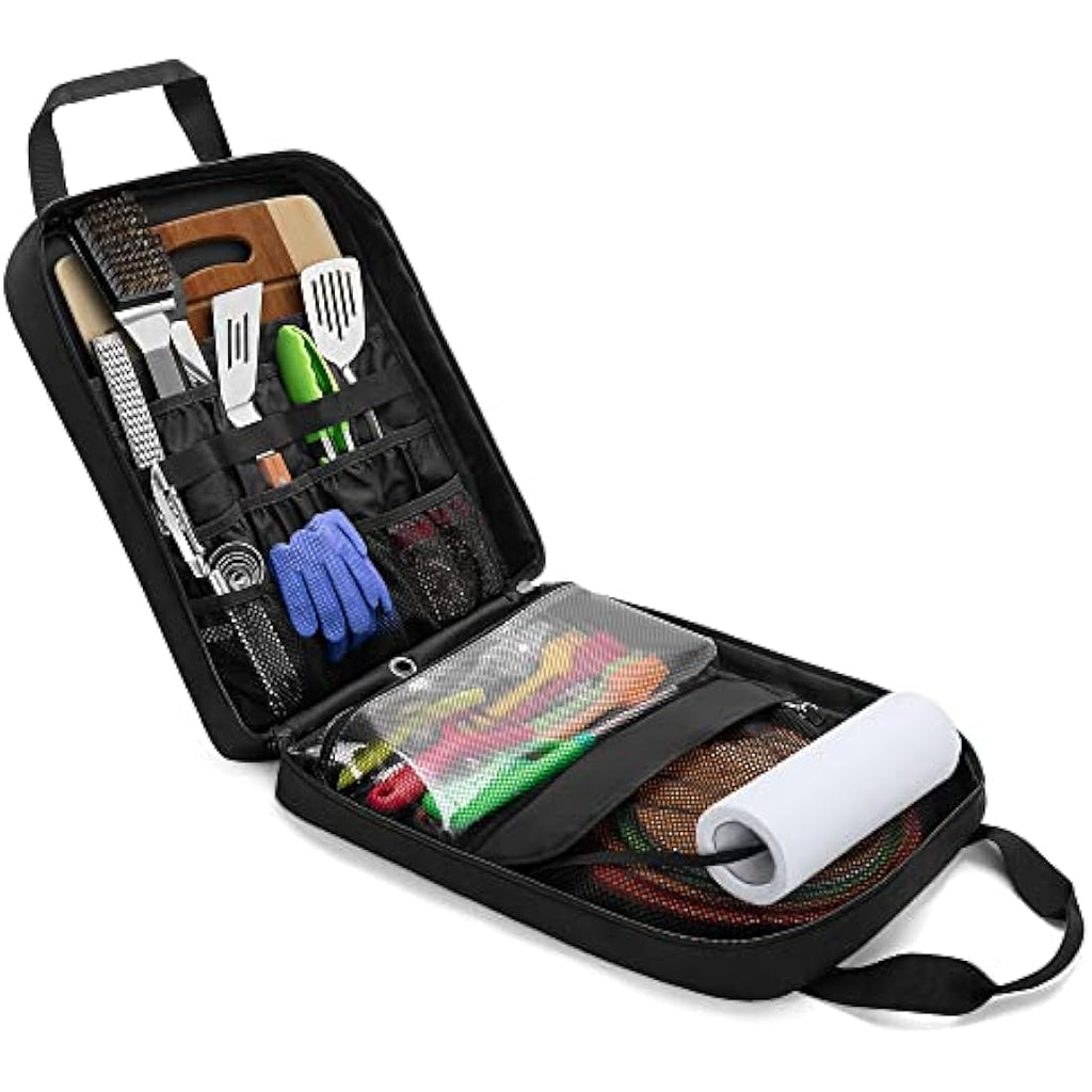 HODRANT Camp Kitchen Utensil Organizer Bag with Paper Towel Holder