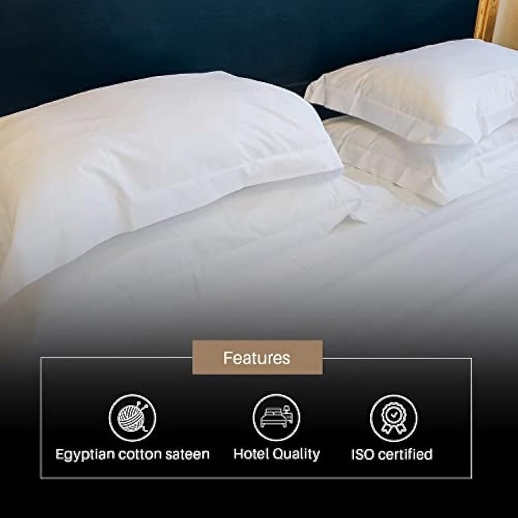 800 Thread Count Egyptian Cotton Housewife Pillowcases - White
