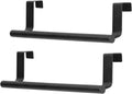 Fafeicy 2-Piece Over the Door Towel Rack – Black Stainless Steel Bar