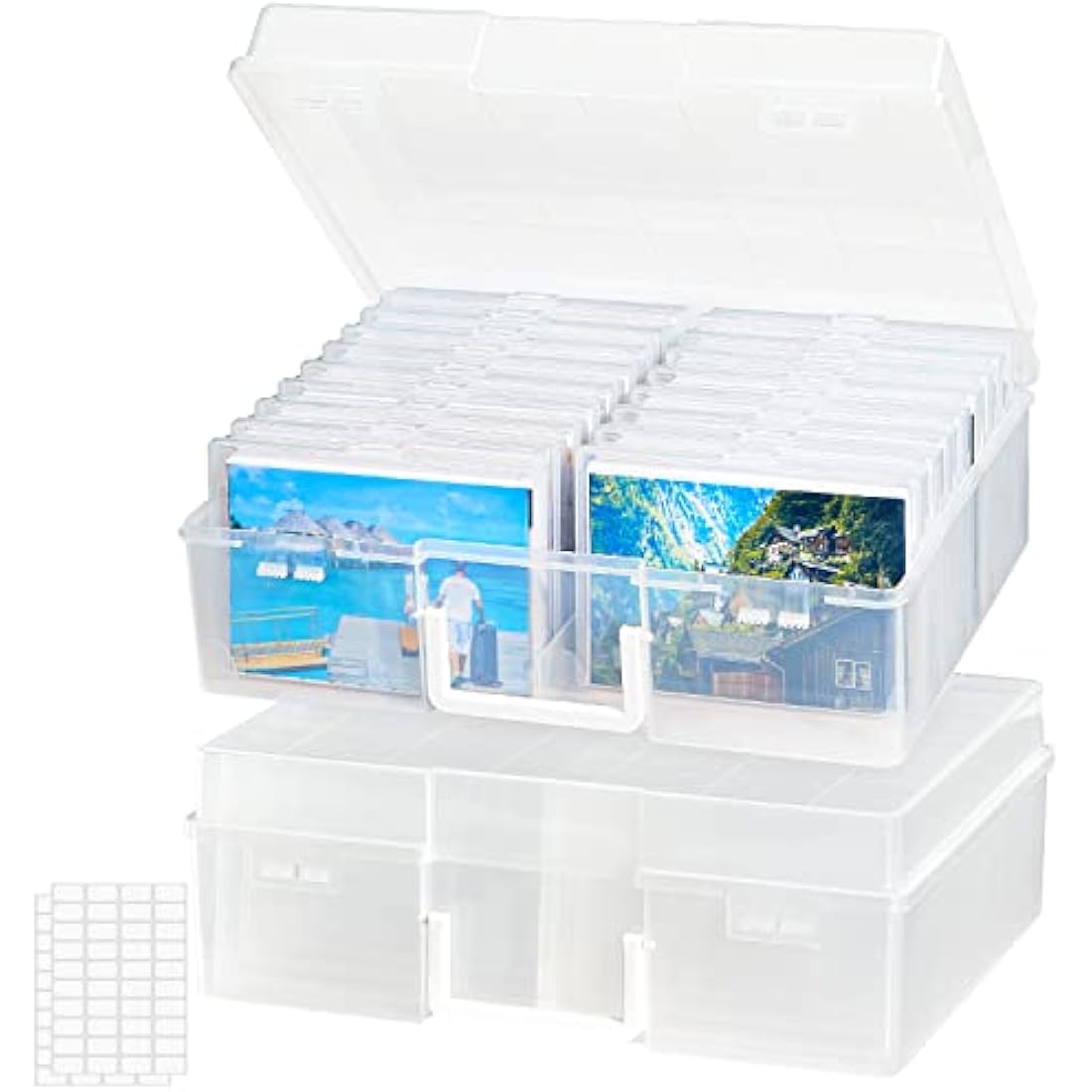 Lifewit 4x6 Photo Storage Box - 36 Inner Cases Clear Plastic Organizer