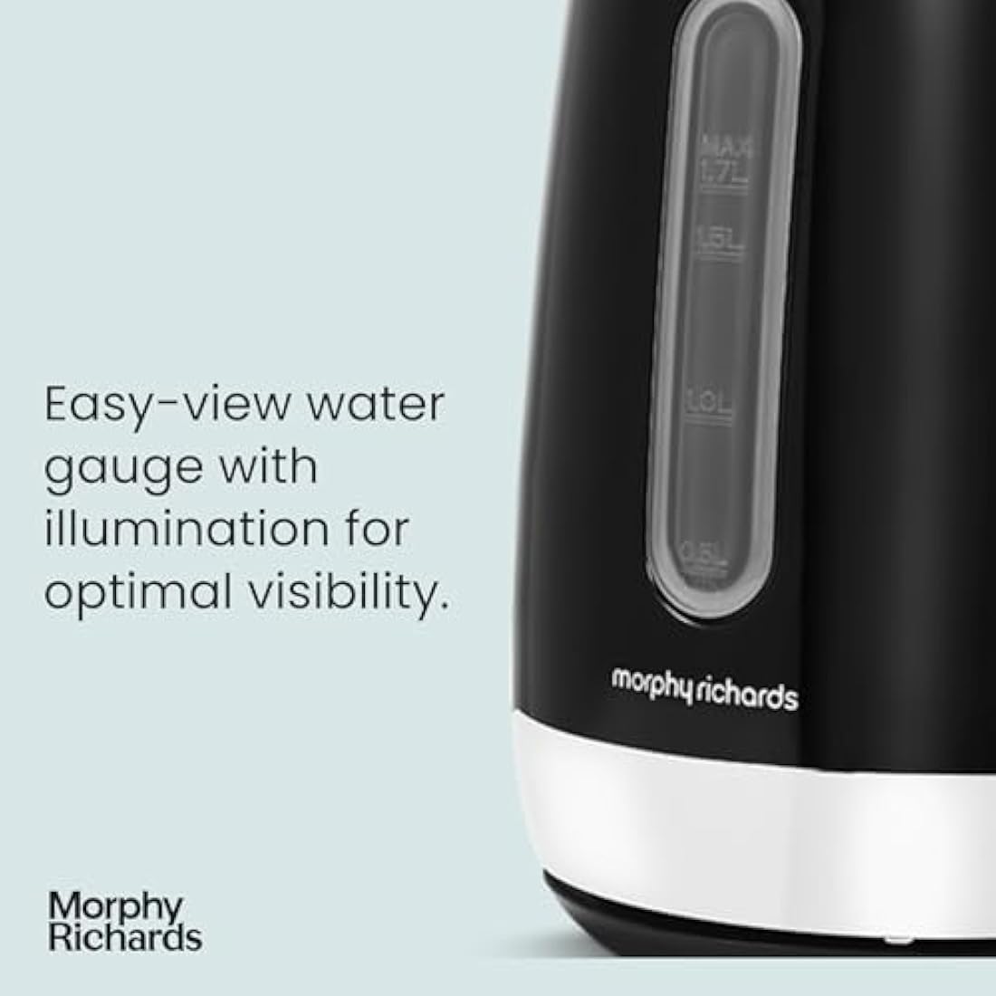 Morphy Richards Equip Electric Kettle | 1.7L Rapid Boil Stainless Steel