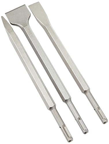 Silverline SDS Plus Hex Chisel Set - 3 Piece Steel Masonry Bit 250mm