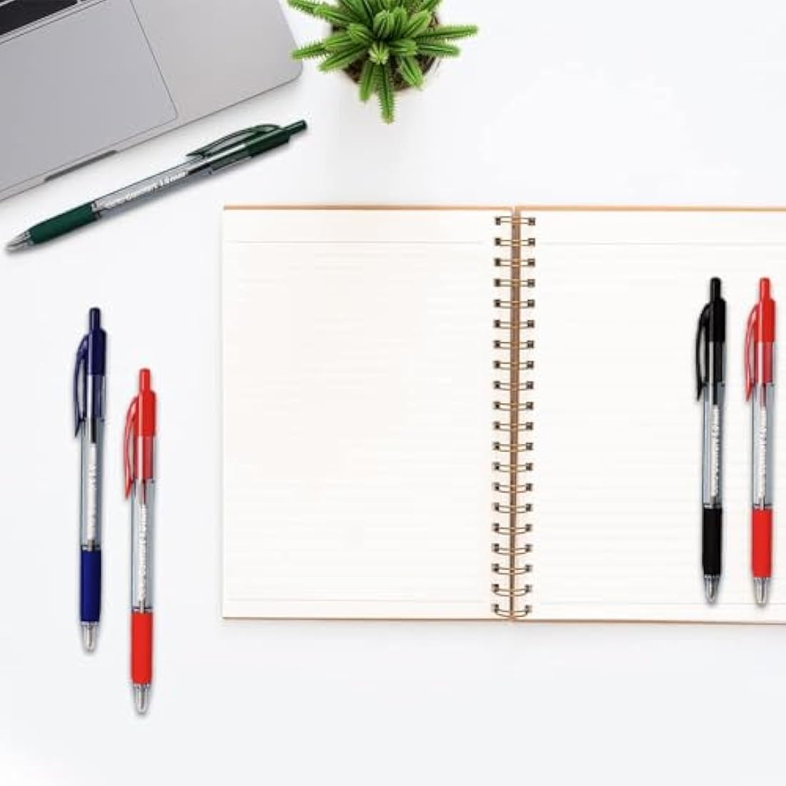 Cello Retractable Ballpoint Pens | 1.0mm Medium Point, Pack of 12