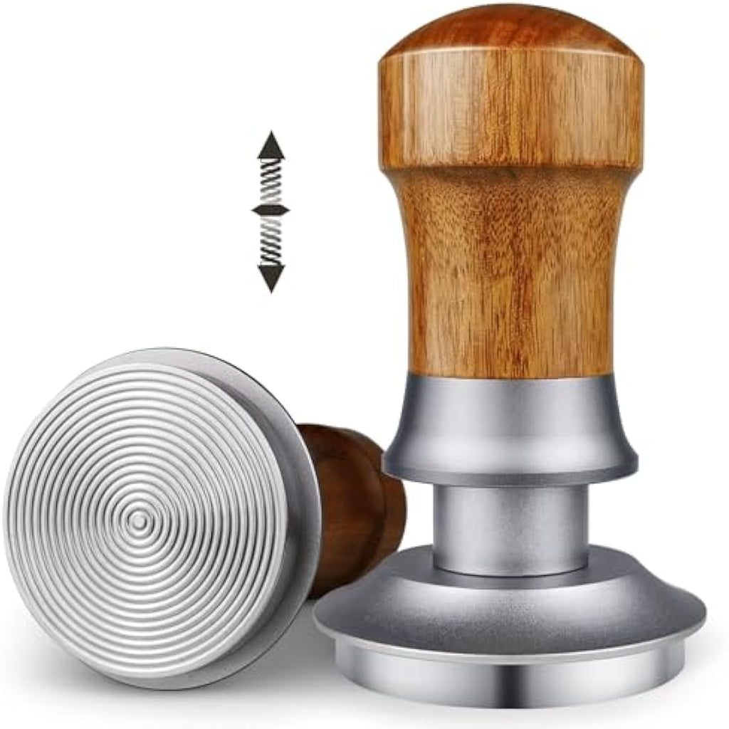 Ceelatti 54mm Calibrated Espresso Tamper – 30lb Spring Loaded Ripple Base