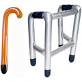 JZK Inflatable Zimmer Frame and Walking Stick Set – Funny Gag Gift