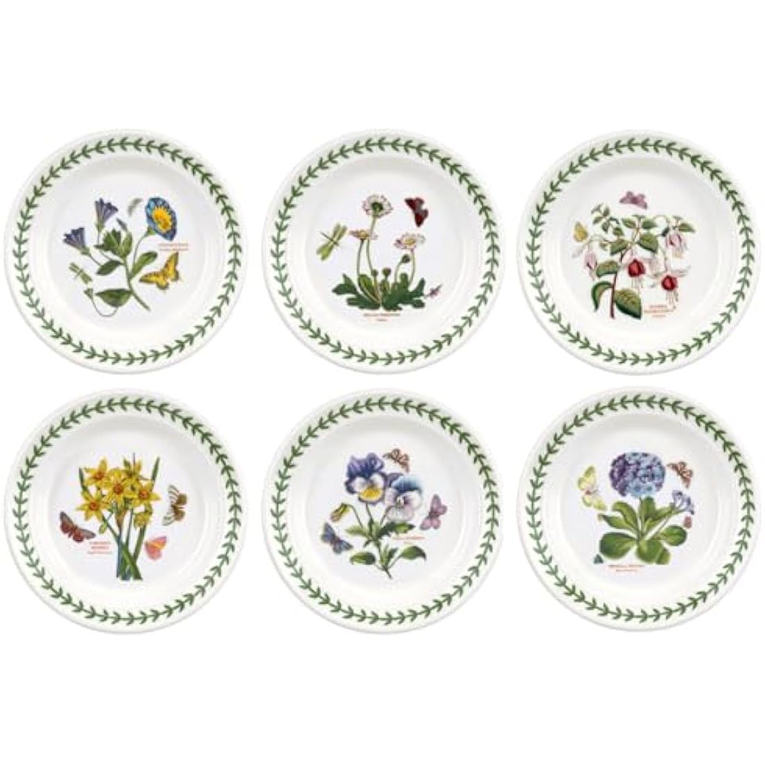 Portmeirion Botanic Garden Side Plates – 16.5cm Ceramic Set of 6
