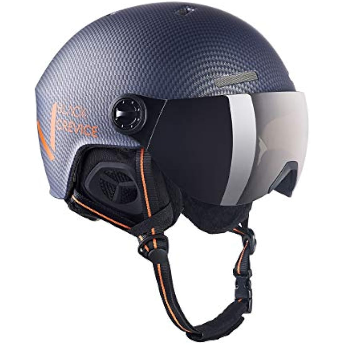 Black Crevice Sölden Ski Helmet with Visor - In-Mould Safety Gear