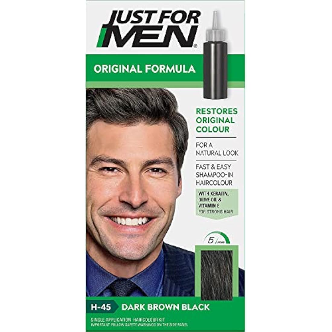 Just for Men Shampoo-In Hair Color - Dark Brown Gray Coverage Dye