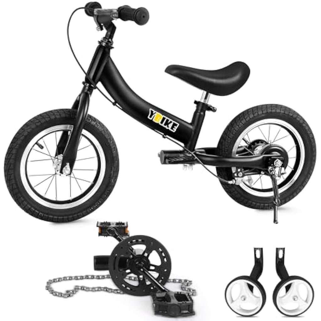 2-in-1 Kids Balance Bike with Pedals and Training Brake