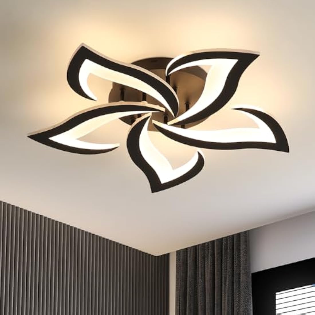 Dorlink Modern LED Ceiling Light – 60W Flower Acrylic Fixture, 3000K