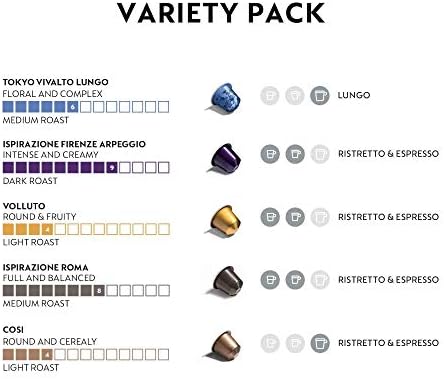 Nespresso Original Coffee Pods - 50 Mixed Pack Recyclable Capsules